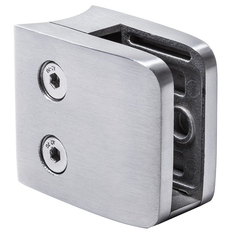 Uchwyt do szkła PINOX ze wspornikiem 52x52x32mm słupek 48.3mm stal nierdzewna AISI 304 satyna 1 szt.