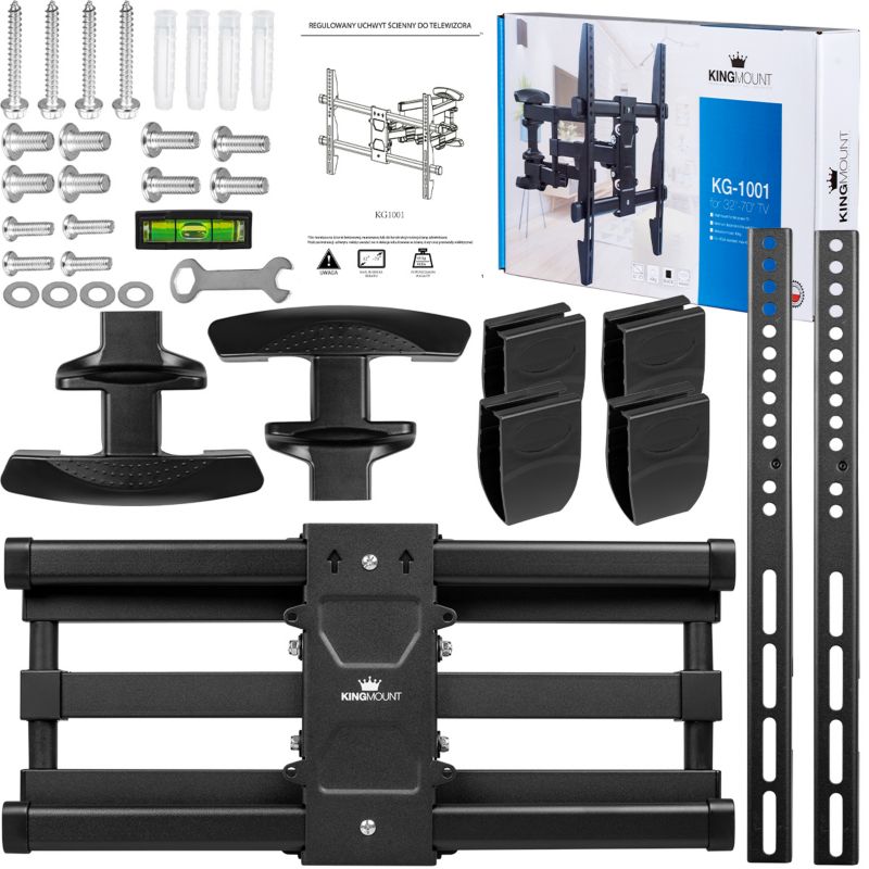 Uchwyt do TV King Mount KG-1001 regulowany 30-70 cali 40kg 1 szt.