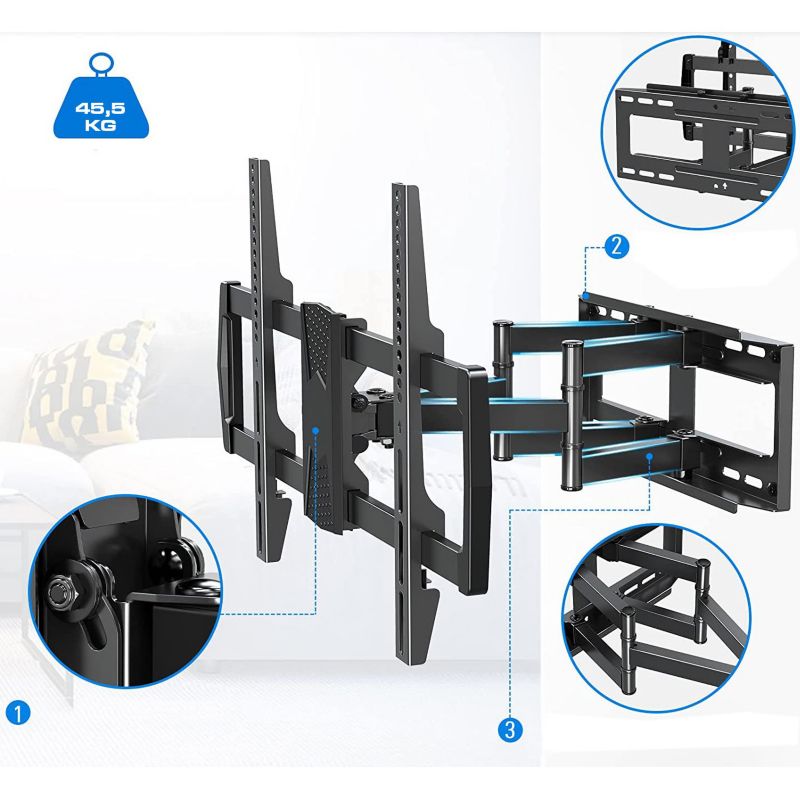 Uchwyt do TV King Mount KG-1022 regulowany 32-80 cali 45,5kg 1 szt.