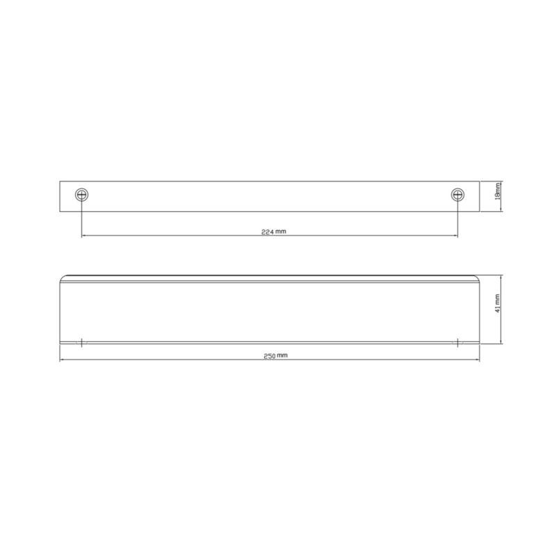 Uchwyt krawędziowy GoodHome stal 250 mm
