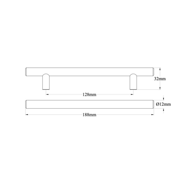 Uchwyt meblowy GoodHome Annatto 188 mm tytanowy