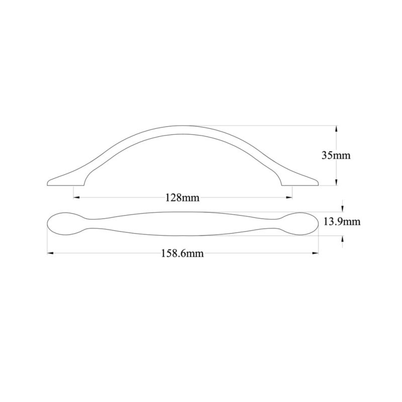 Uchwyt meblowy GoodHome Chervil 158 mm czarny