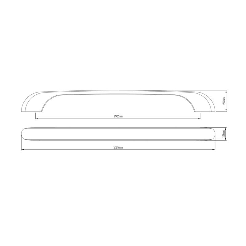 Uchwyt meblowy GoodHome Chervil 225 mm czarny