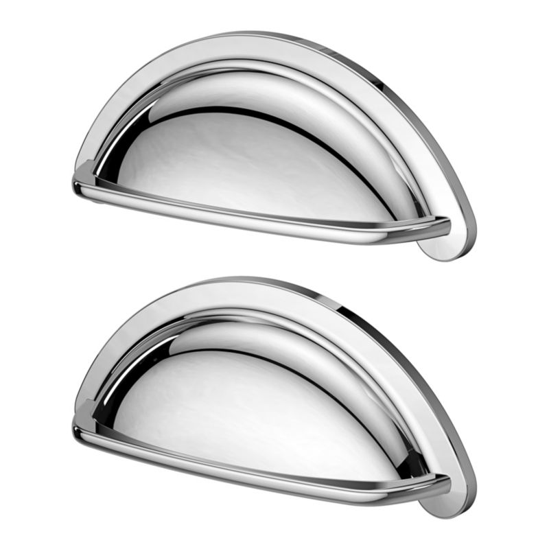 Uchwyt meblowy GoodHome Chervil muszla 94 mm chrom