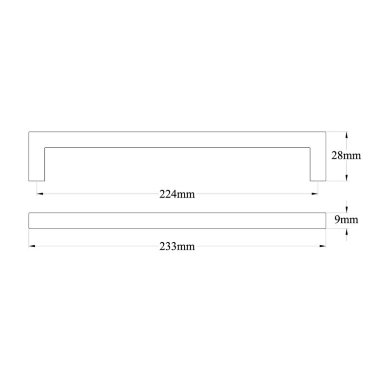 Uchwyt meblowy GoodHome Dukkah 233 mm czarny mat