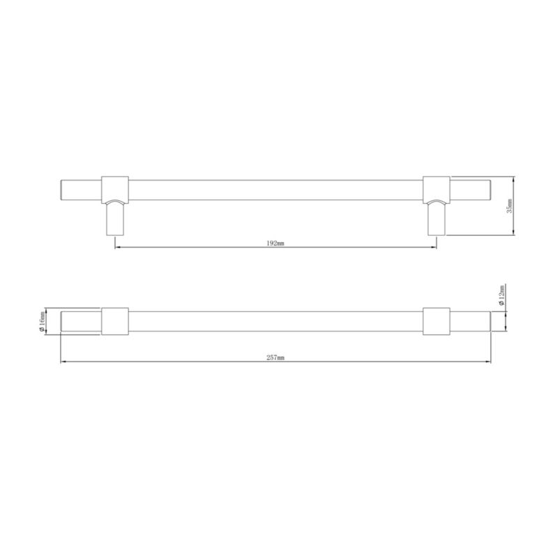 Uchwyt meblowy GoodHome Dukkah 257 mm czarny