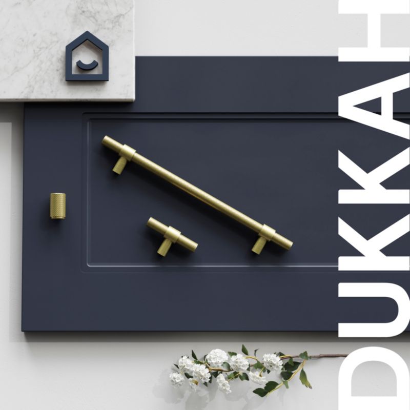Uchwyt meblowy GoodHome Dukkah gałka 18 mm mosiądz
