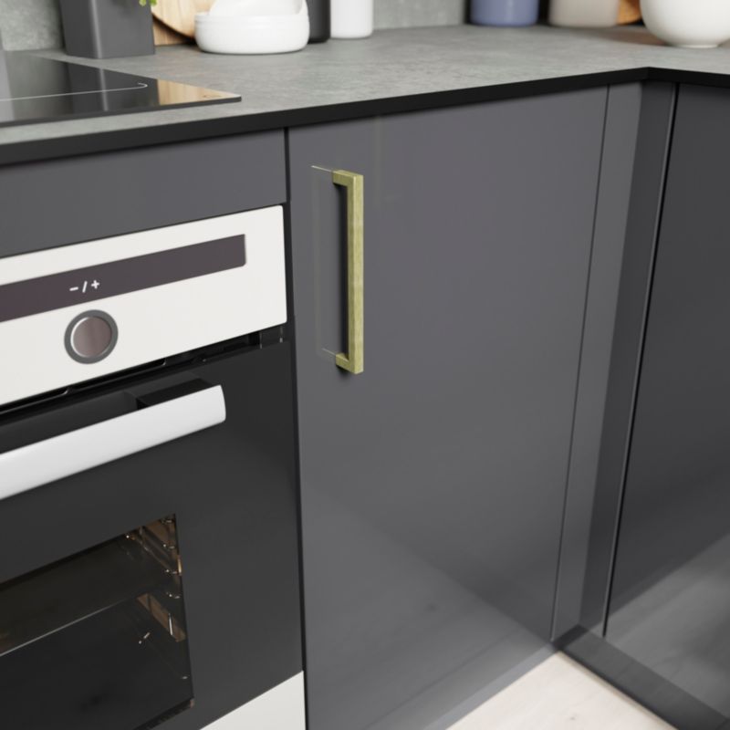 Uchwyt meblowy GoodHome Golpar D 169 mm mosiądz