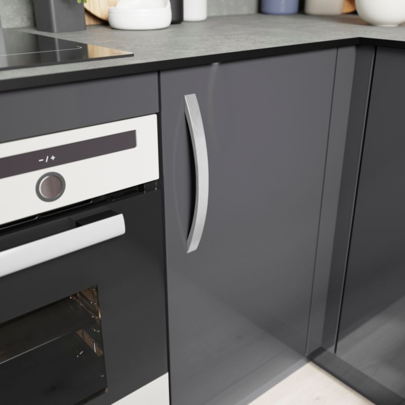 Uchwyt meblowy GoodHome Sabaku C 260 mm stal szczotkowana 2 szt.