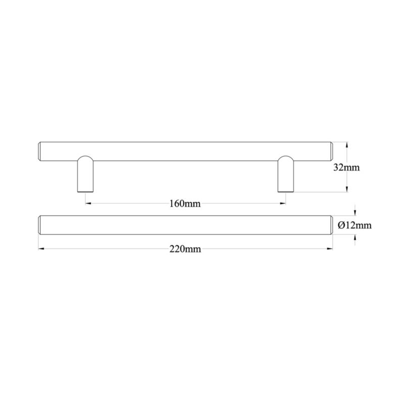 Uchwyt meblowy reling GoodHome Annatto 220 mm mosiądz