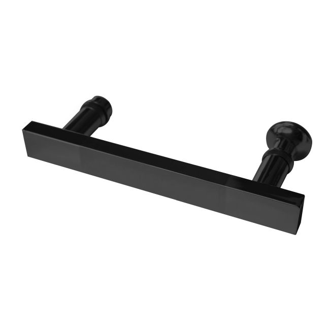 Uchwyt podwójny do kabiny prysznicowej Armazi 145 mm czarny inox