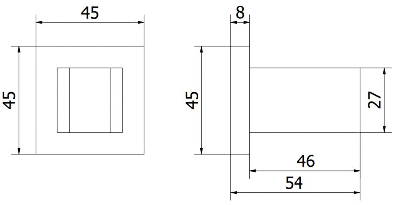 Uchwyt prysznicowy Mexen Cube chrom kwadratowy 1 szt.