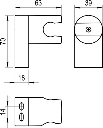 Uchwyt prysznicowy Ravak Chrome 611.20BL czarny 1szt