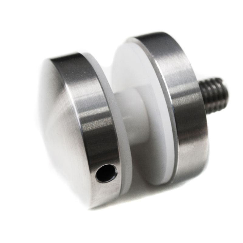 Uchwyt punktowy rotula do szkła PINOX fi 40mm dystans 8mm śruba M10x45 powierzchnia płaska stal nierdzewna AISI 304 satyna 1 szt