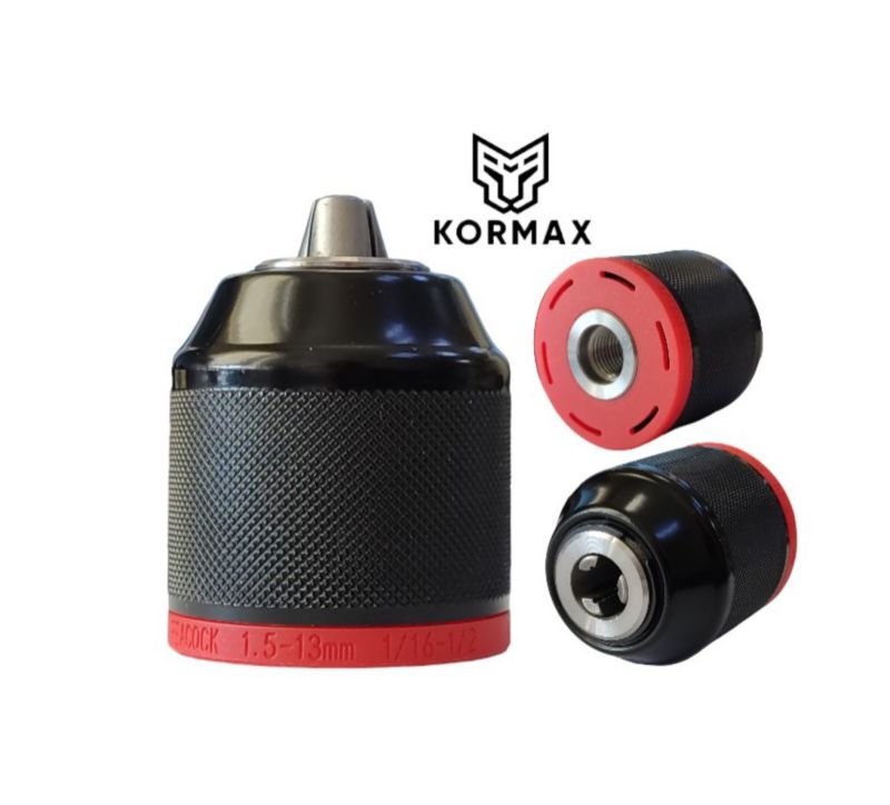 Uchwyt wiertarski samozaciskowy Kormax 1,5-13mm 1/2"-20UNF metalowy (J1613BKN) - 1szt.