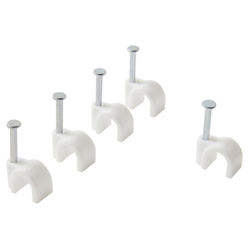 Uchwyty kablowe okrągłe Diall 6 mm białe 25 szt.