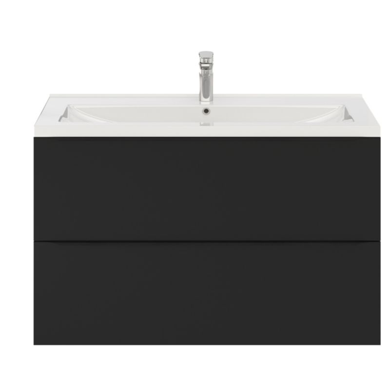 Umywalka ceramiczna GoodHome Nira 100 x 45,5 x 12,4 cm z syfonem