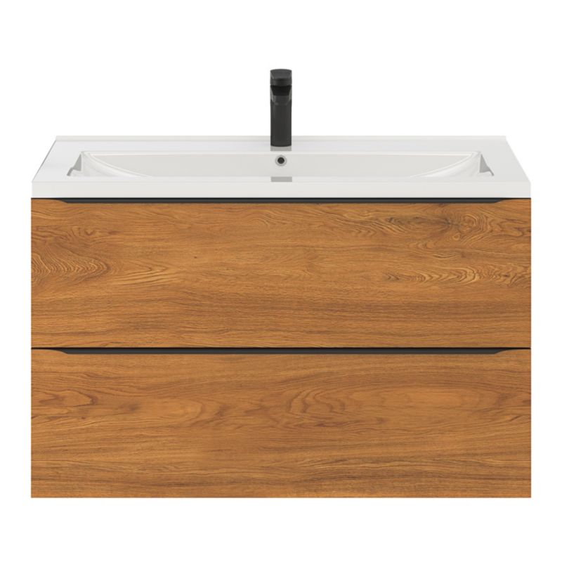 Umywalka ceramiczna GoodHome Nira 100 x 45,5 x 12,4 cm z syfonem