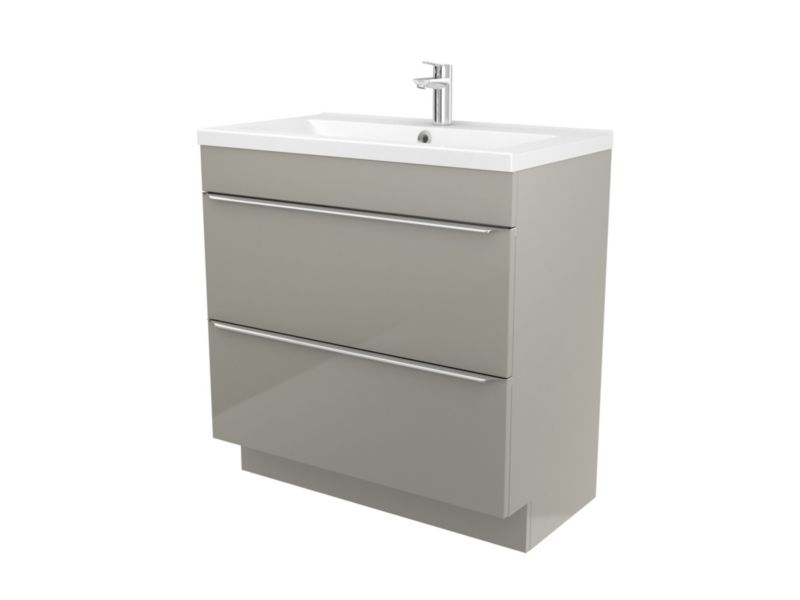 Umywalka ceramiczna GoodHome Nira 81 x 45,5 x 12,4 cm z syfonem