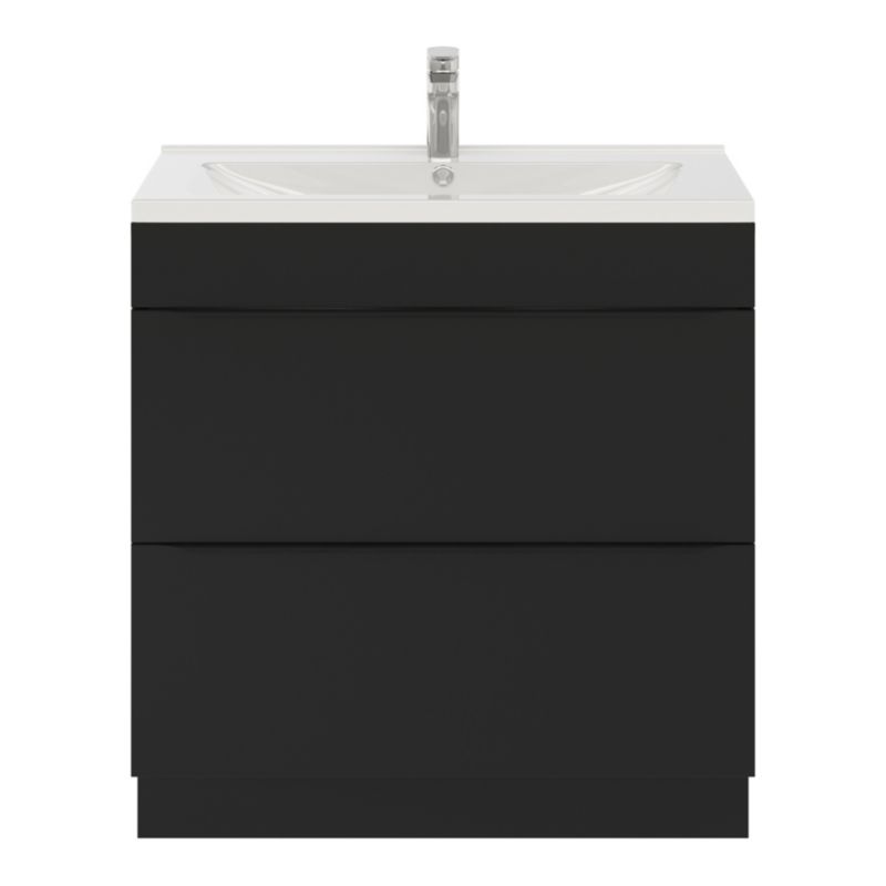 Umywalka ceramiczna GoodHome Nira 81 x 45,5 x 12,4 cm z syfonem