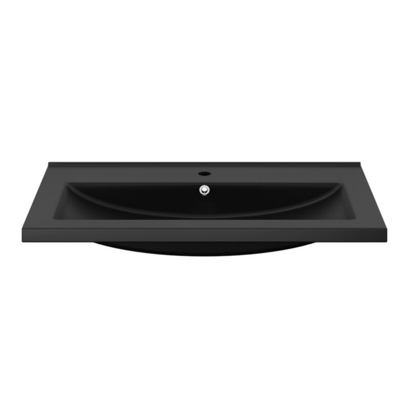 Umywalka ceramiczna GoodHome Nira 81 x 46 x 12,4 cm czarna