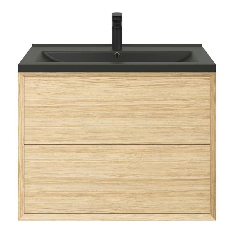 Umywalka ceramiczna GoodHome Nira 81 x 46 x 12,4 cm czarna