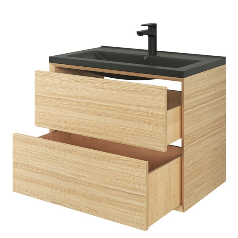 Umywalka ceramiczna GoodHome Nira 81 x 46 x 12,4 cm czarna