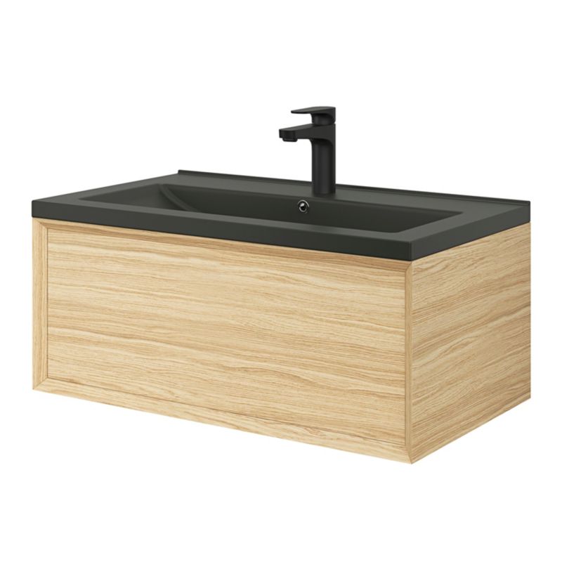 Umywalka ceramiczna GoodHome Nira 81 x 46 x 12,4 cm czarna