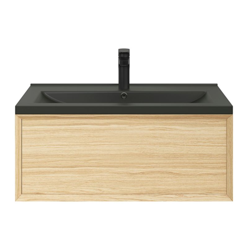 Umywalka ceramiczna GoodHome Nira 81 x 46 x 12,4 cm czarna