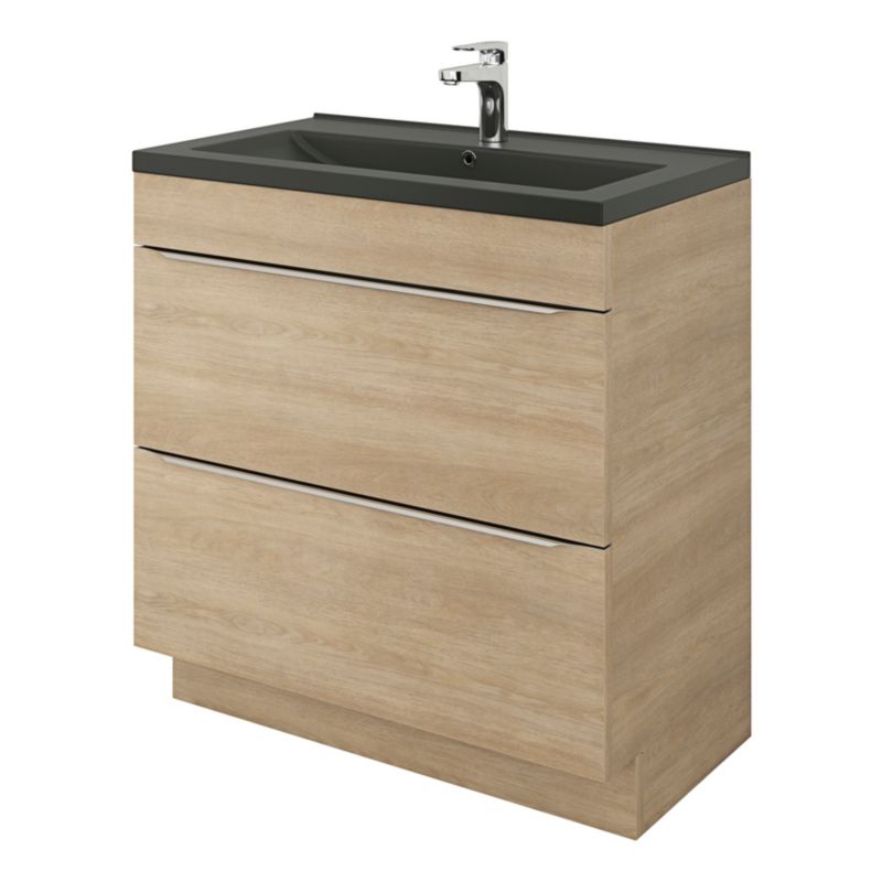 Umywalka ceramiczna GoodHome Nira 81 x 46 x 12,4 cm czarna