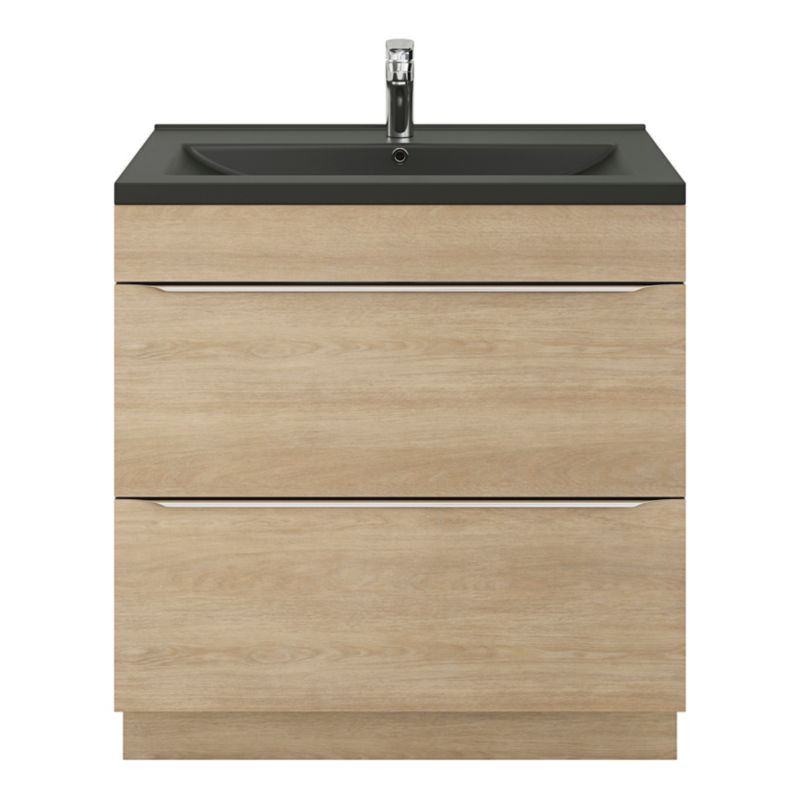 Umywalka ceramiczna GoodHome Nira 81 x 46 x 12,4 cm czarna