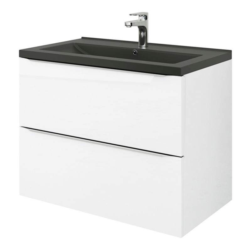 Umywalka ceramiczna GoodHome Nira 81 x 46 x 12,4 cm czarna