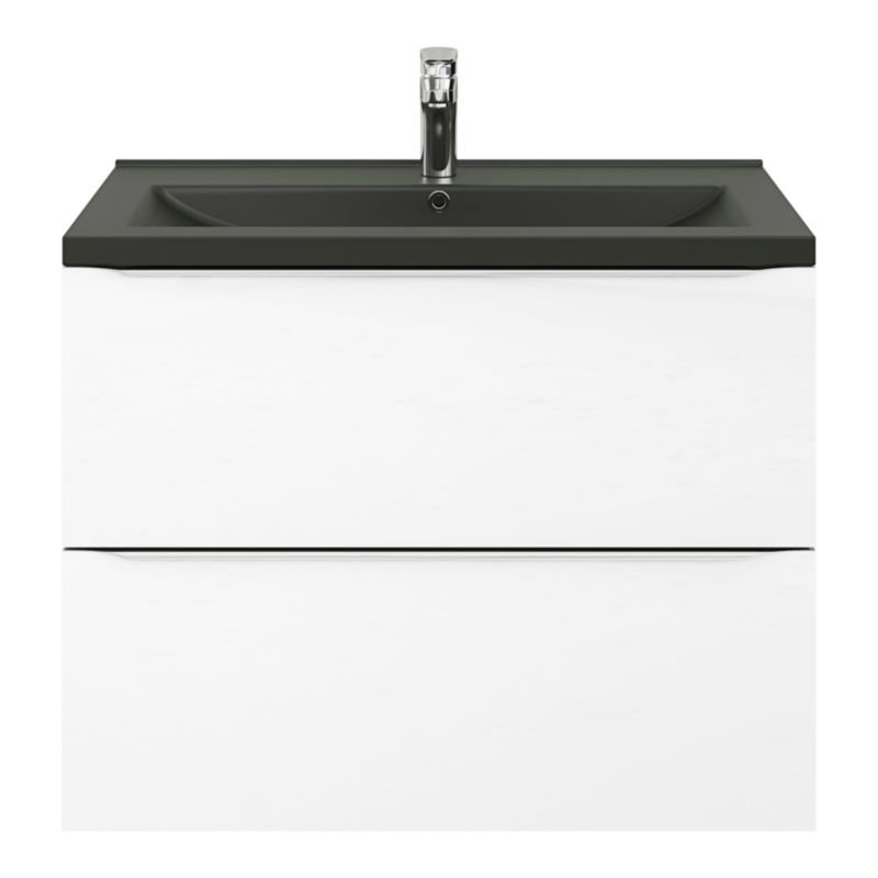Umywalka ceramiczna GoodHome Nira 81 x 46 x 12,4 cm czarna