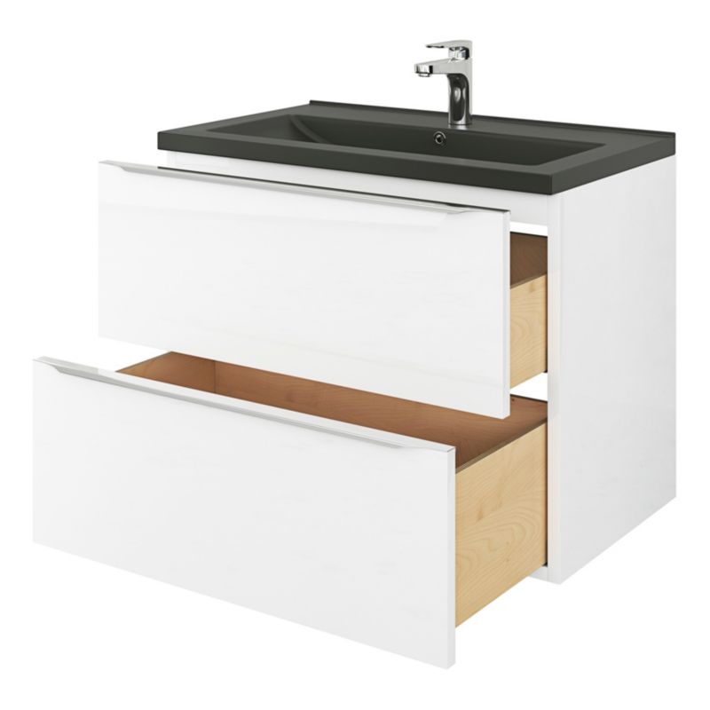 Umywalka ceramiczna GoodHome Nira 81 x 46 x 12,4 cm czarna