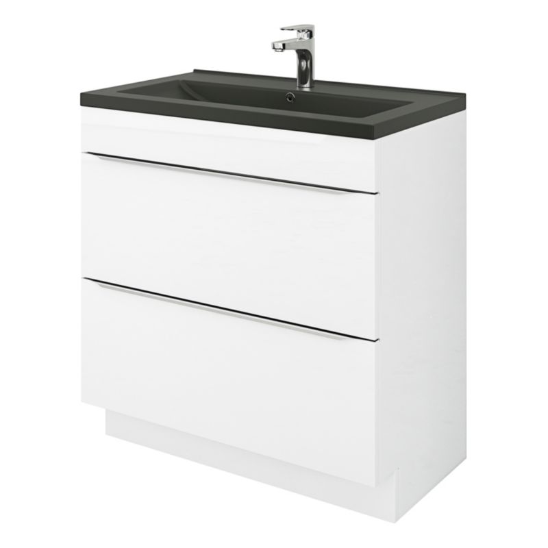Umywalka ceramiczna GoodHome Nira 81 x 46 x 12,4 cm czarna