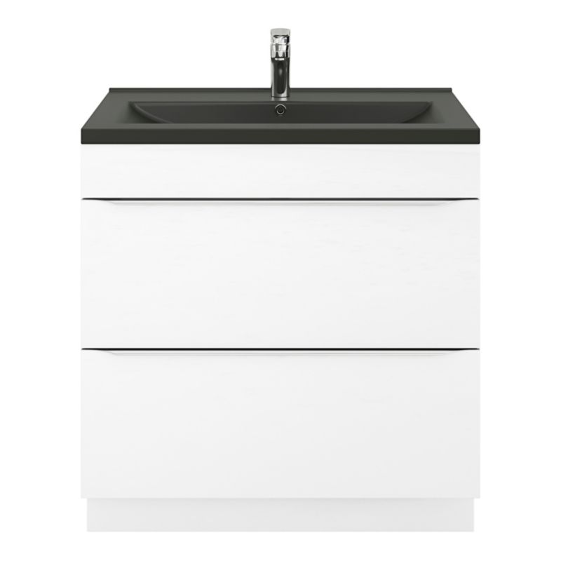 Umywalka ceramiczna GoodHome Nira 81 x 46 x 12,4 cm czarna