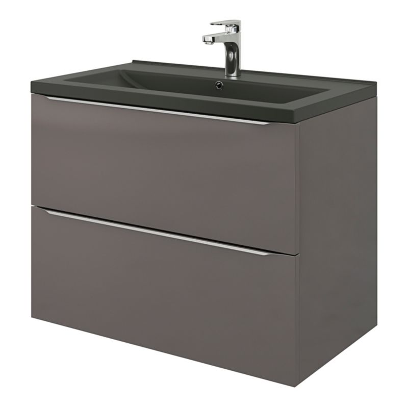 Umywalka ceramiczna GoodHome Nira 81 x 46 x 12,4 cm czarna