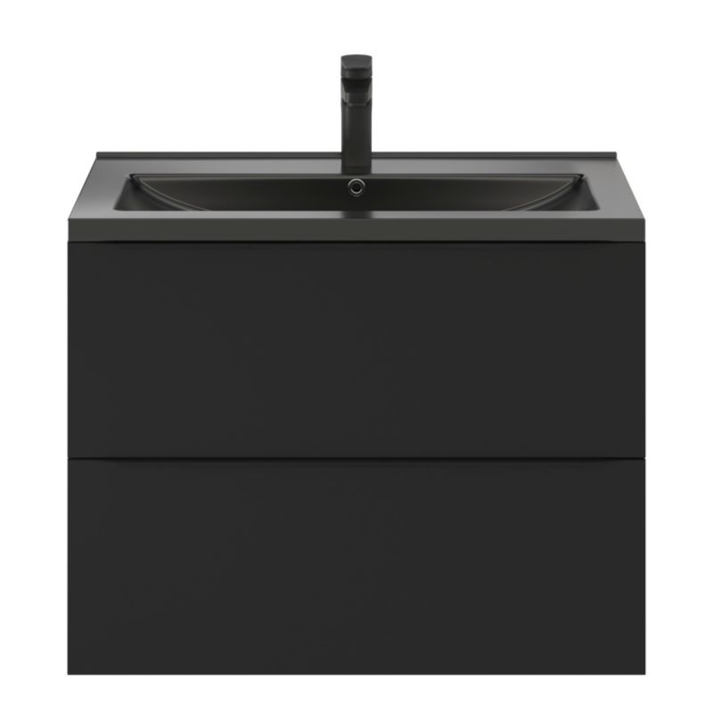 Umywalka ceramiczna GoodHome Nira 81 x 46 x 12,4 cm czarna