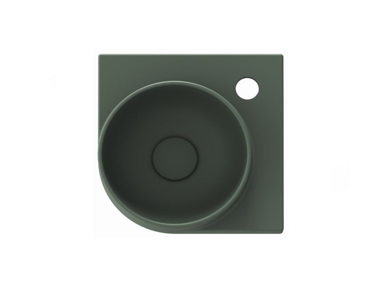 Umywalka ceramiczna Ravak cienkościenna Yard 280 C z otworem Grey Green 1szt.