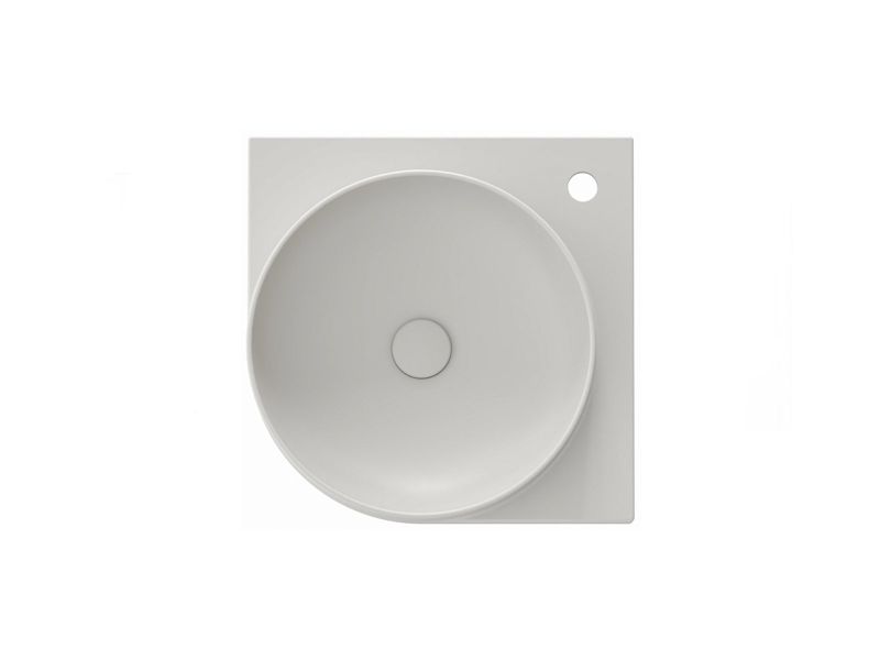 Umywalka ceramiczna Ravak cienkościenna Yard 450 C z otworem Smoke Grey 1szt