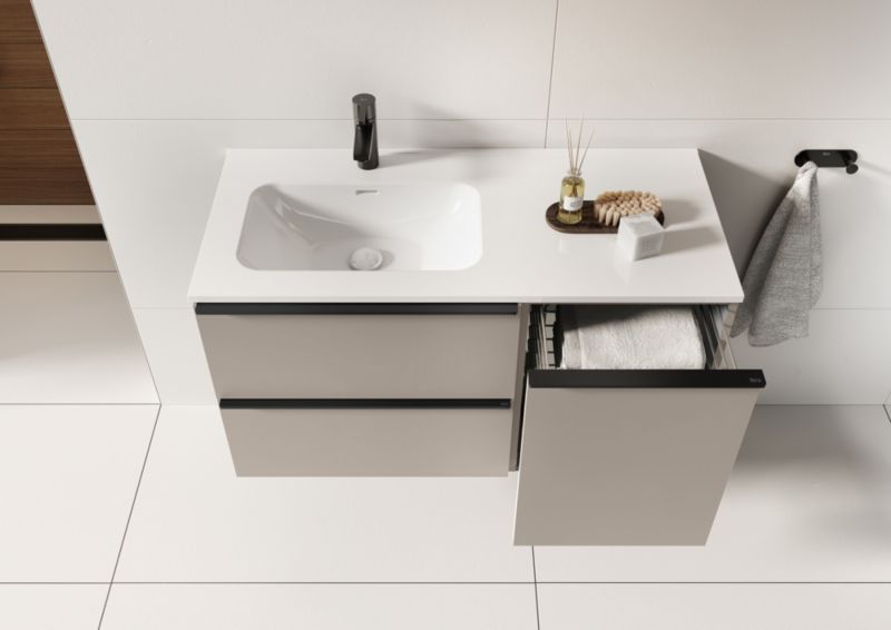 Umywalka ceramiczna Roca Skappa lewa 120 cm biała