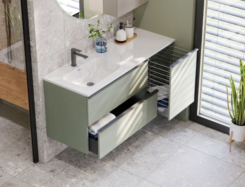 Umywalka ceramiczna Roca Skappa lewa 120 cm biała