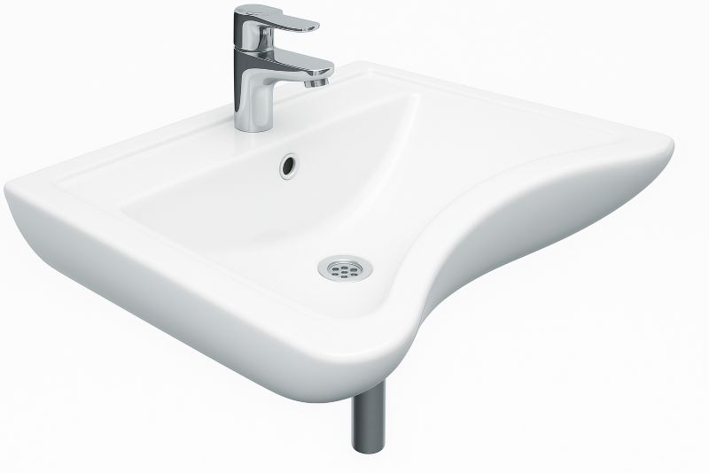 Umywalka Domotechnika dla odób niepełnosprawnych ceramiczna, Poręcz ...