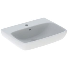 Umywalka Geberit Selnova Square  z przelewem z otworem na baterię 500.300.01.7 1 szt.