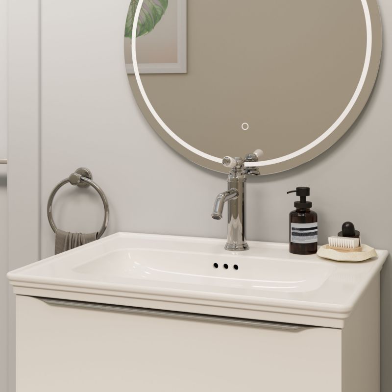 Umywalka konglomeratowa GoodHome Endell 60 cm z syfonem
