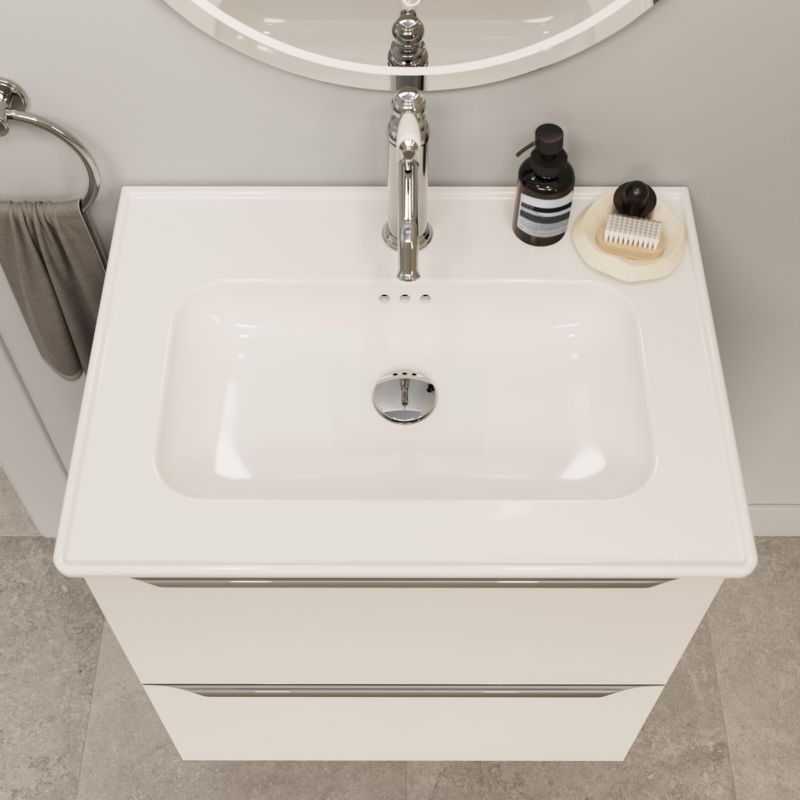 Umywalka konglomeratowa GoodHome Endell 60 cm z syfonem