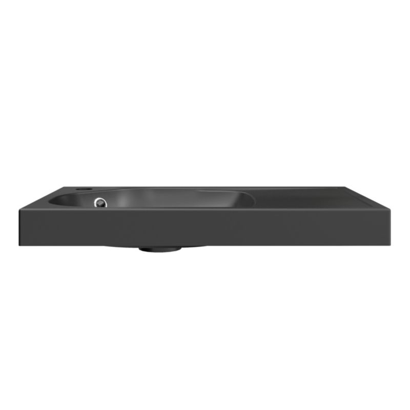 Umywalka konglomeratowa GoodHome Maza 60 cm czarny mat