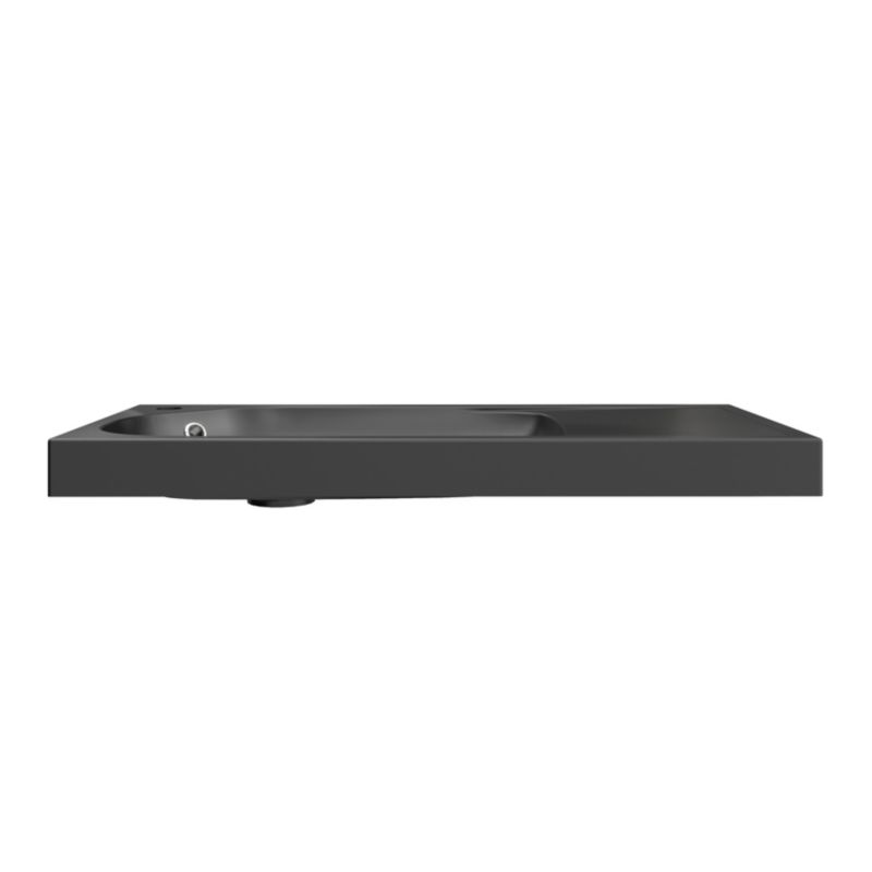 Umywalka konglomeratowa GoodHome Maza 80 cm czarny mat
