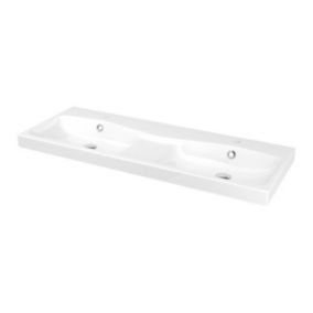 Umywalka konglomeratowa GoodHome Mila 120 cm z syfonem