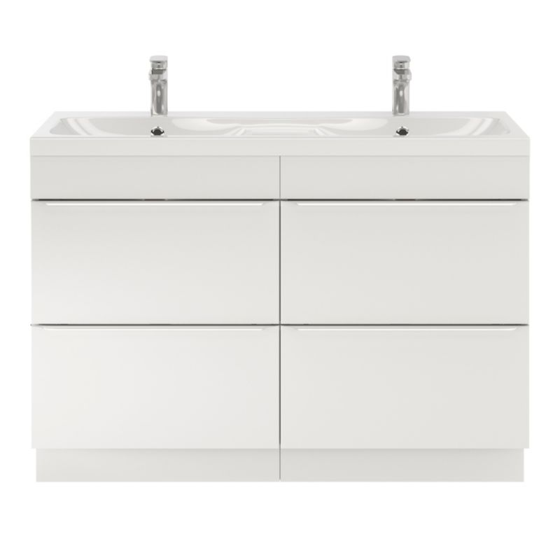 Umywalka konglomeratowa GoodHome Mila 120 cm z syfonem